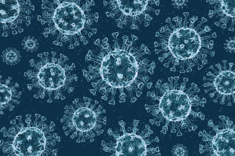 Chinese coronavirus COVID19 texture. 3D rendering model. Illustration for texture ANTI CORONAVIRUS Surgical Mask.