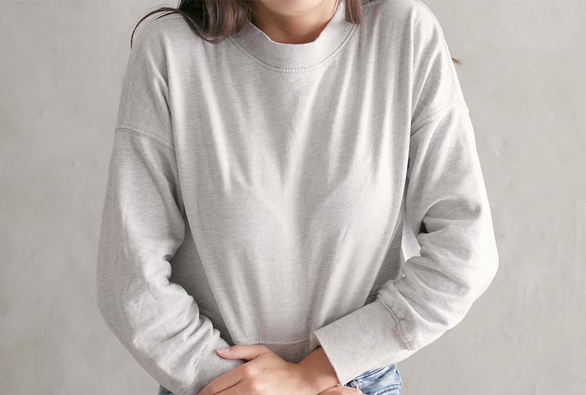 Woman suffering from SIBO