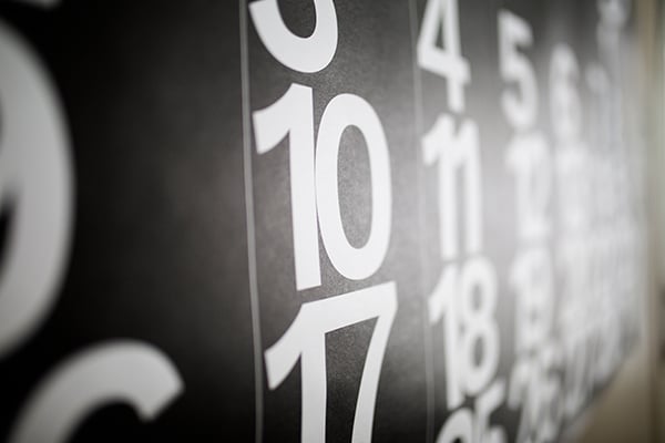 Calendar numbers