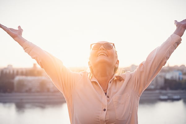 Senior woman full of energy