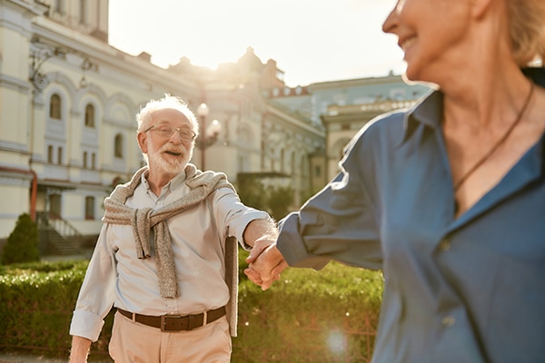 Happy elderly couple
