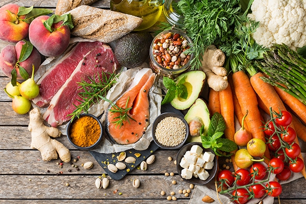 Vegetables and healthy foods