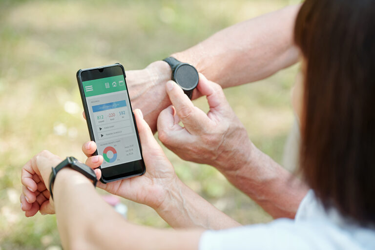 person tracking HRV with a smart watch