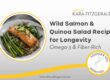 Warm Quinoa Salad with Salmon, Asparagus and Kale